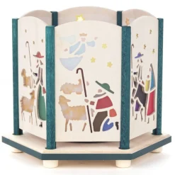 Erzgebirge Handarbeit Candle Holder - Nativity Windows| Candleholders