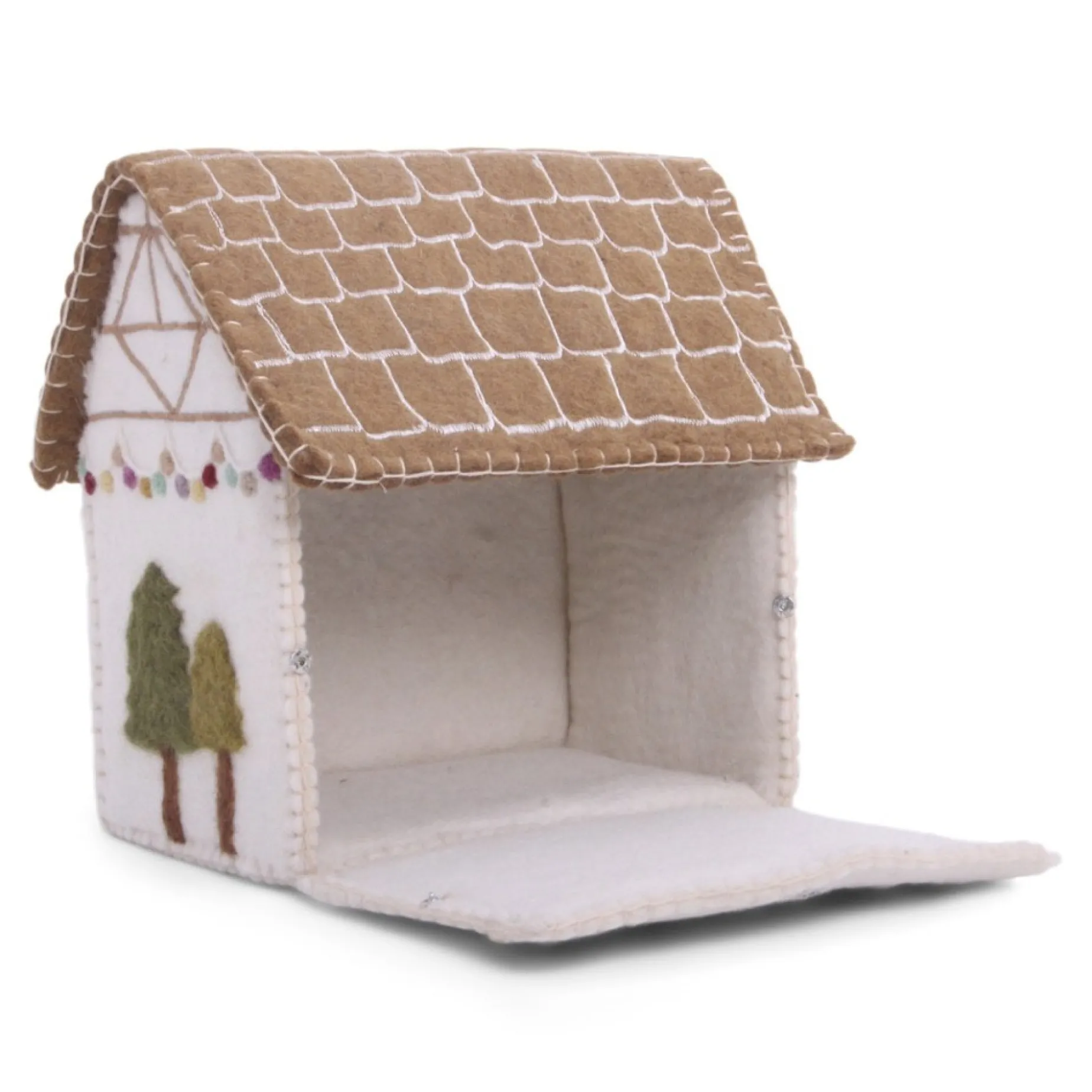 En Gry & Sif Children'S Figurines - Festive Fox House| Felt Figurines