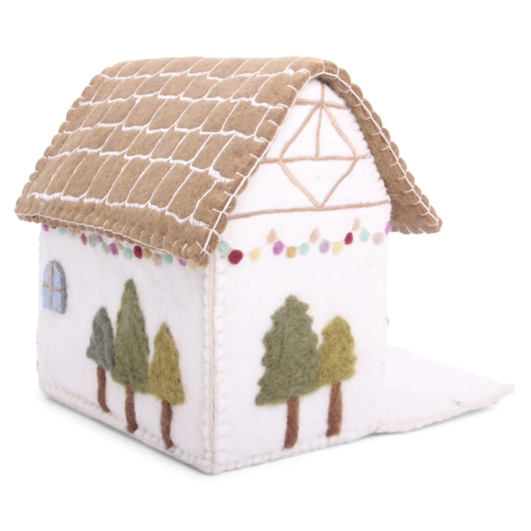 En Gry & Sif Children'S Figurines - Festive Fox House| Felt Figurines