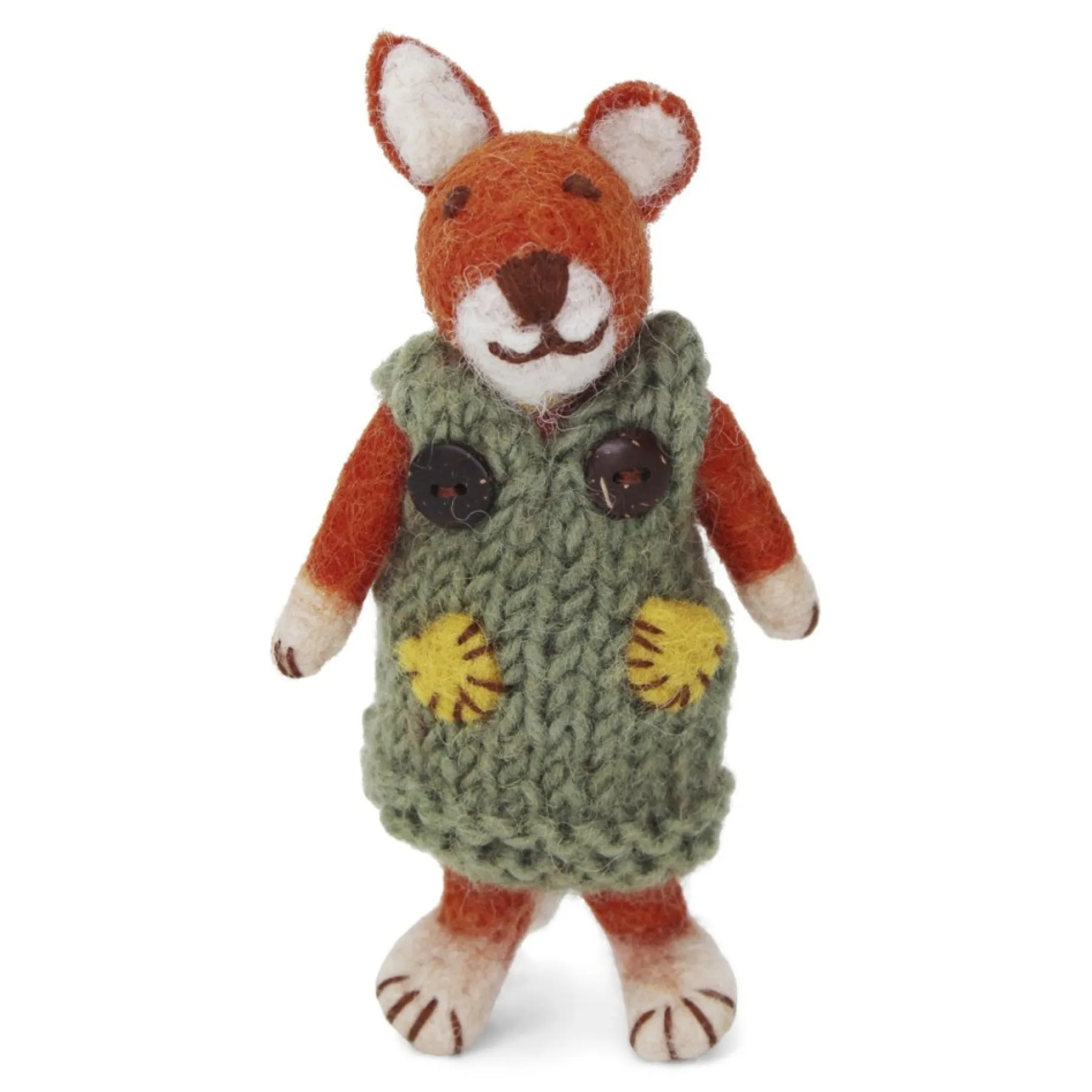 En Gry & Sif Children'S Figurines - Festive Fox House| Felt Figurines