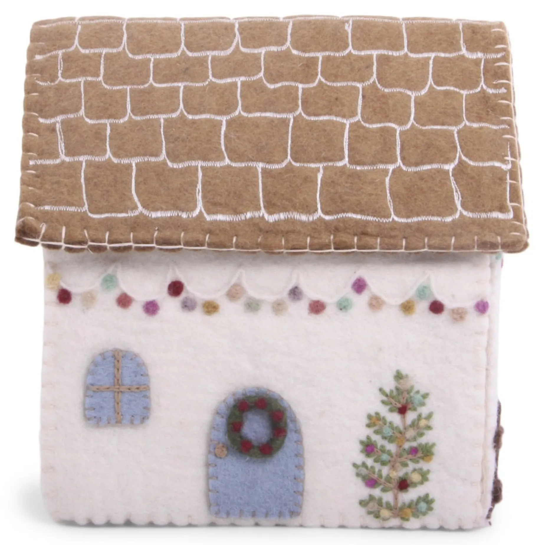 En Gry & Sif Children'S Figurines - Festive Fox House| Felt Figurines