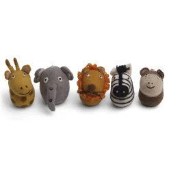 En Gry & Sif Children'S Hanging Decoration Set - Safari Animals (Set Of 5)| All Tree Decorations
