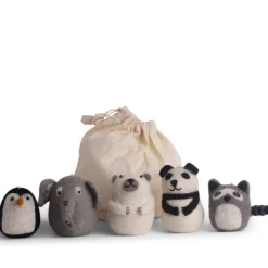 En Gry & Sif Children'S Hanging Decoration Set - Zoo Animals (Set Of 5)| All Tree Decorations