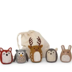 En Gry & Sif Children'S Hanging Decoration Set - Forest Animals (Set Of 5)| All Tree Decorations
