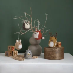 En Gry & Sif Children'S Hanging Decoration Set - Forest Animals (Set Of 5)| All Tree Decorations