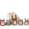 En Gry & Sif Children'S Hanging Decoration Set - Forest Animals (Set Of 5)| Felt Christmas Tree Decorations