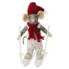 En Gry & Sif Christmas Figurine - Winter Mouse Boy (Small) On Ski'S (Grey)| Felt Figurines