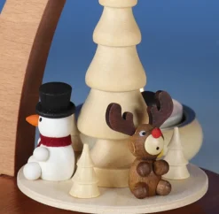 Paul Ullrich Christmas Pyramid (Medium)- Rudolph, Frosty And Frankie The Penguin| Christmas Pyramids