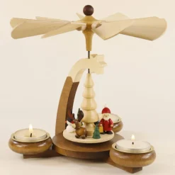 Paul Ullrich Christmas Pyramid (Medium)- Santa, Snowman And Reindeer| Christmas Pyramids