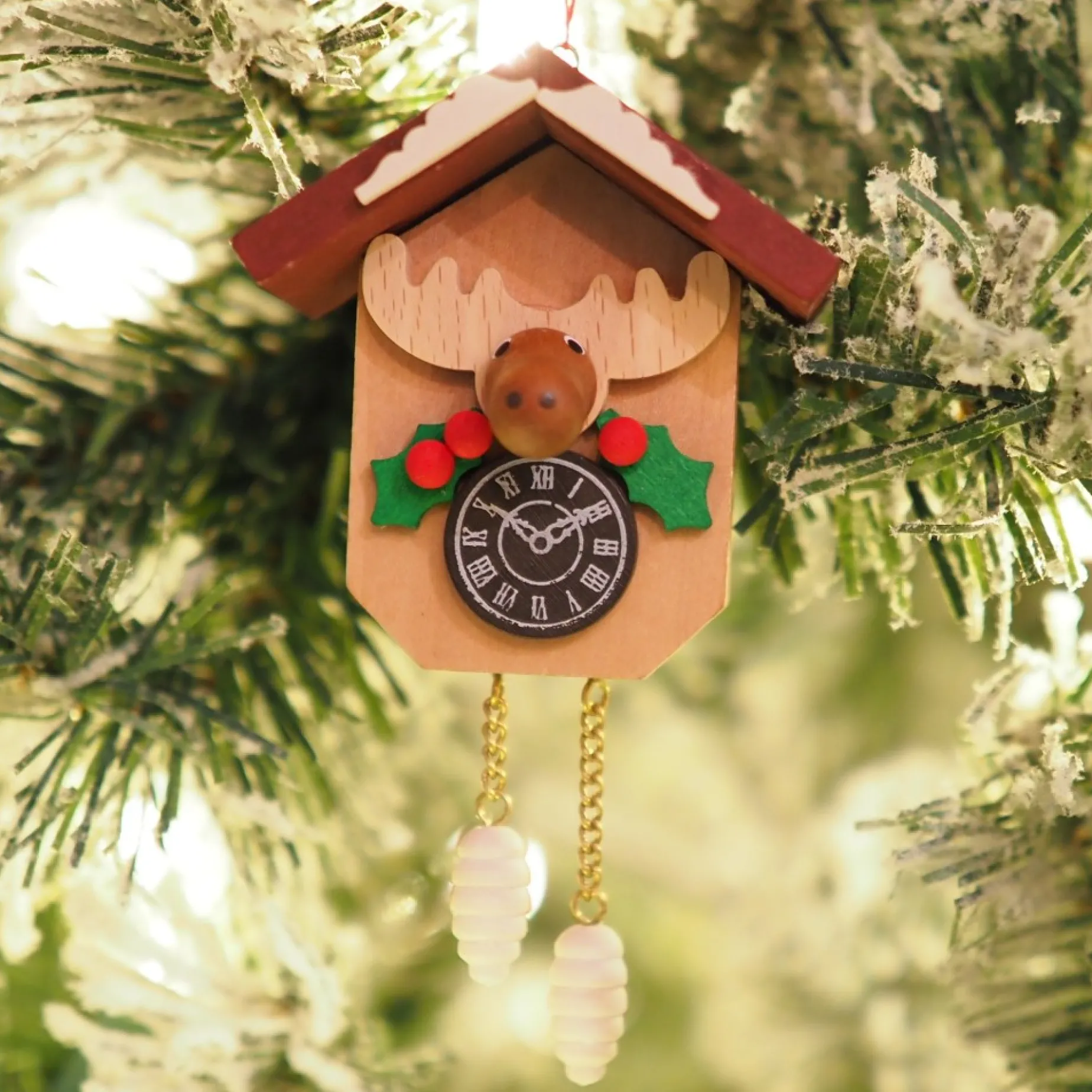 Christian Ulbricht Cuckoo Clock - Christmas Moose - Christmas Tree Decoration| All Tree Decorations