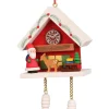 Christian Ulbricht Cuckoo Clock - Santa And Reindeer Under Snow-Capped Roof - Christmas Tree Decoration| All Tree Decorations