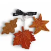 En Gry & Sif Fall Hanging Decoration - Fall Leaves (Set Of 3)| Felt Christmas Tree Decorations