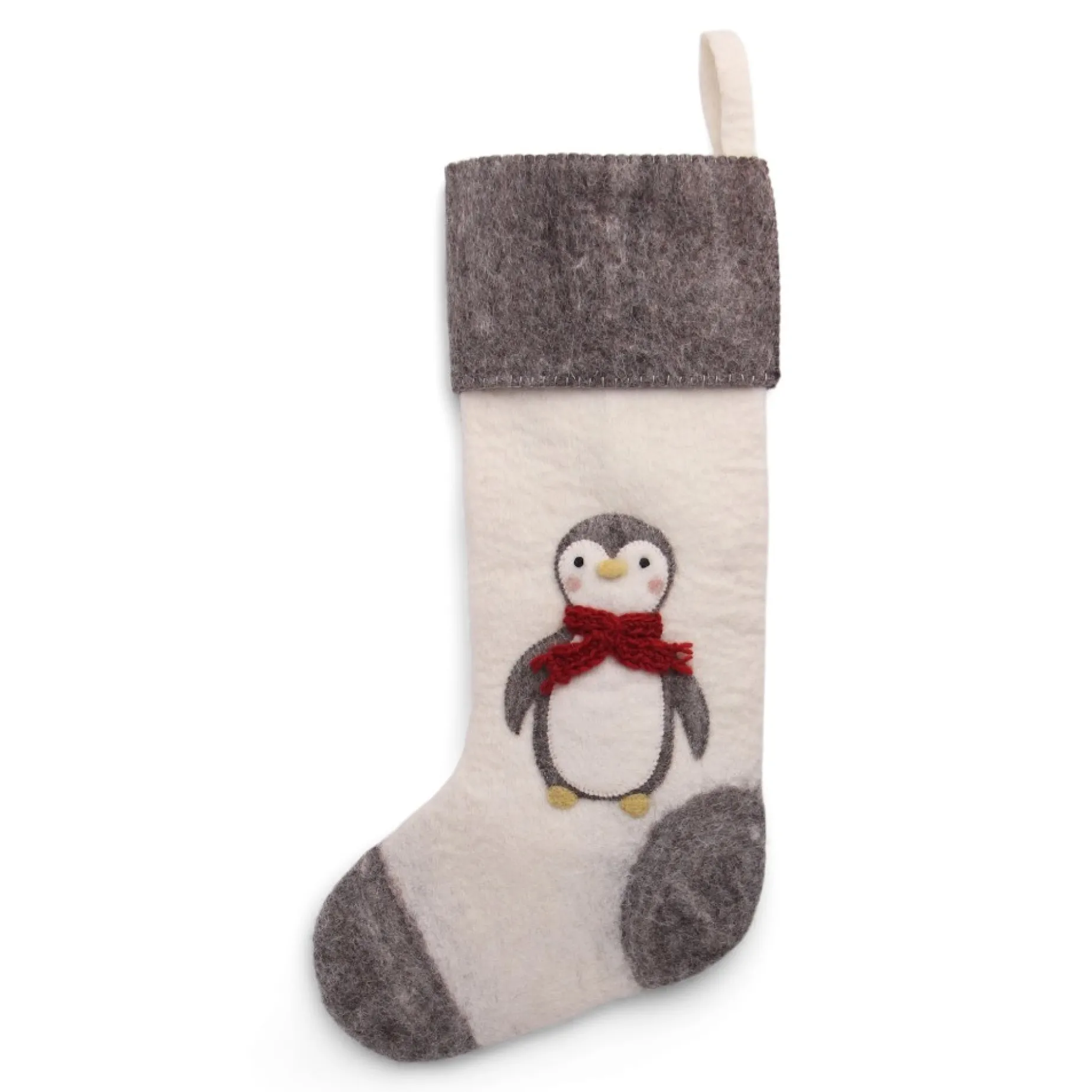 En Gry & Sif Felt Christmas Stocking - Penguin| Christmas Stockings