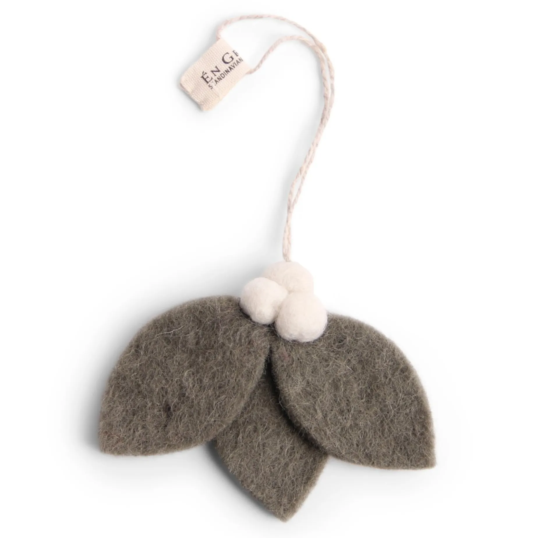 En Gry & Sif Felt Christmas Tree Decoration - Silver Foliage (Set Of 3)| All Tree Decorations