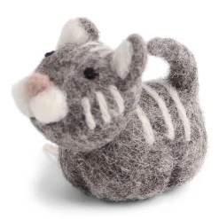 En Gry & Sif Felt Christmas Tree Decoration - Cat (Grey)| All Tree Decorations