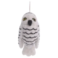 En Gry & Sif Felt Christmas Tree Decoration - Snow Owl| Felt Christmas Tree Decorations