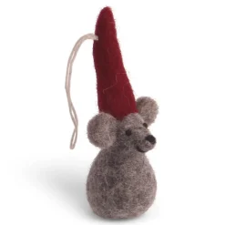 En Gry & Sif Felt Christmas Tree Decoration - Christmas Mouse| All Tree Decorations