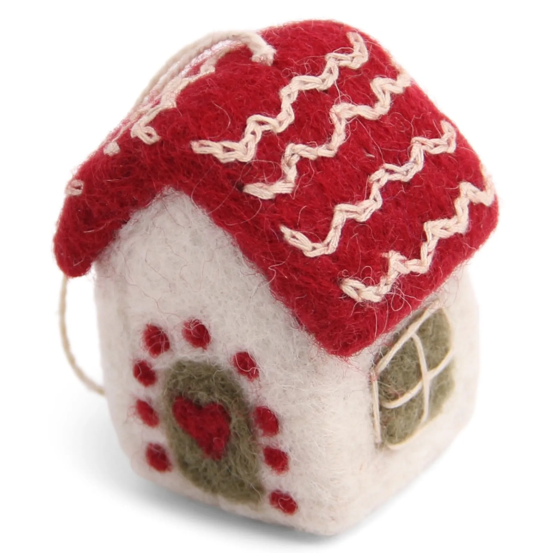 En Gry & Sif Felt Christmas Tree Decoration - Little Christmas House| Felt Christmas Tree Decorations