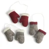 En Gry & Sif Felt Christmas Tree Decoration - Mittens (Set Of 3)| All Tree Decorations