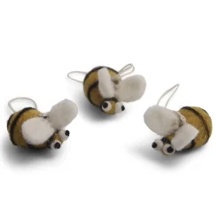 En Gry & Sif Felt Christmas Tree Decoration - Honey Bees (Set Of 3)| All Tree Decorations