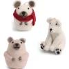 En Gry & Sif Felt Christmas Tree Decoration - Polar Bear Trio| All Tree Decorations