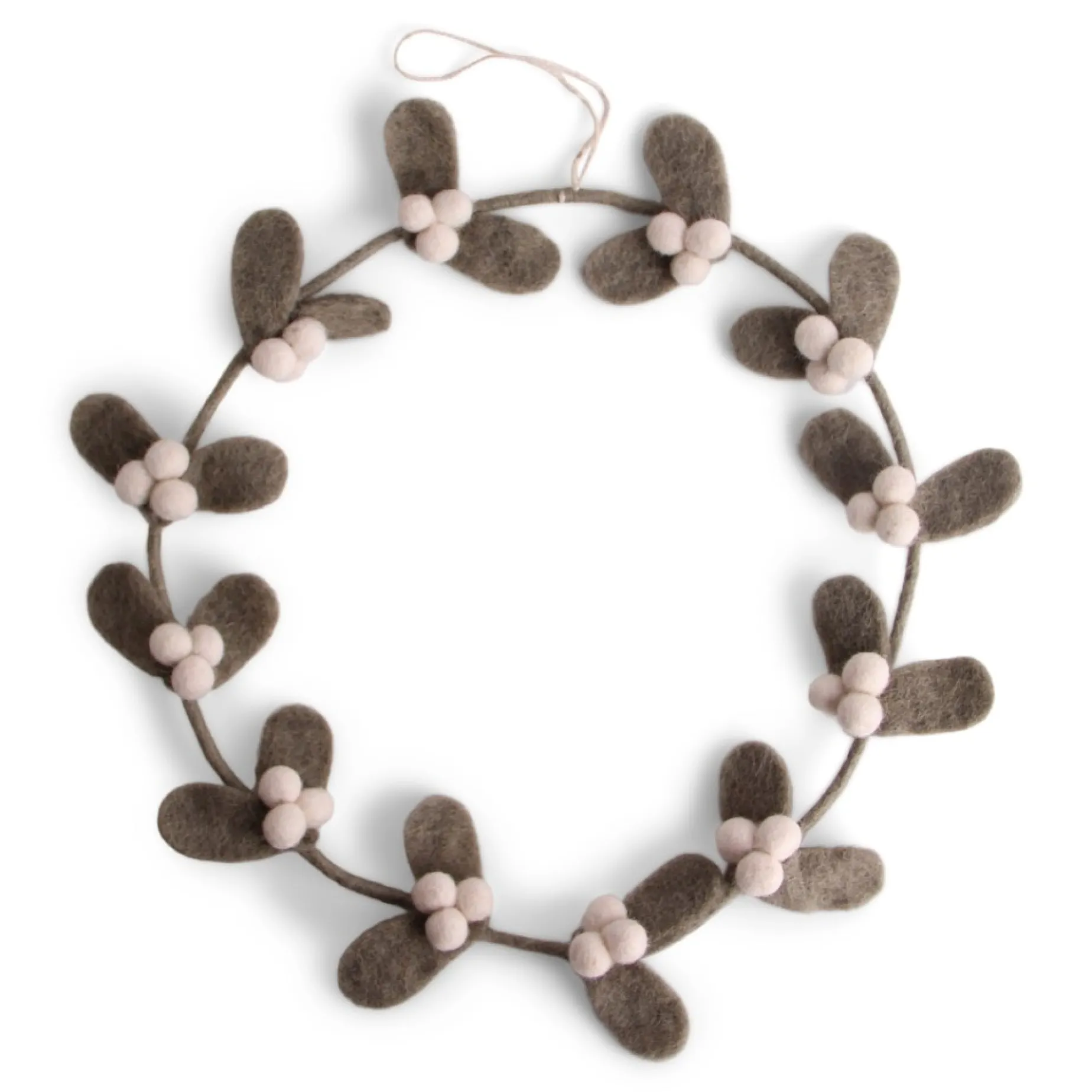 En Gry & Sif Felt Christmas Wreath - Large Mistletoe| Wreaths