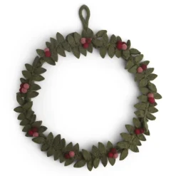 En Gry & Sif Felt Christmas Wreath - Large Holly| Felt Christmas Tree Decorations