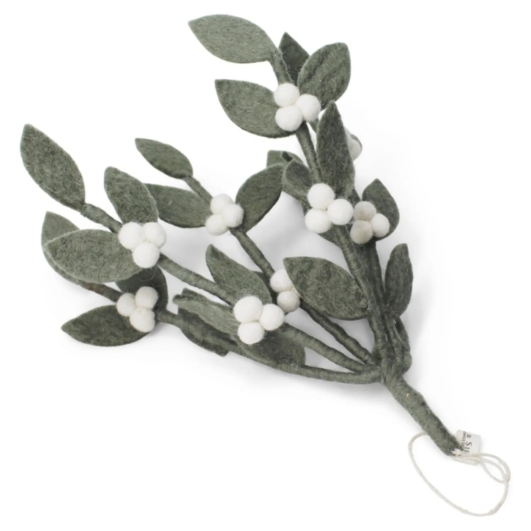 En Gry & Sif Felt Christmas Wreath - Mistletoe Branch| Wreaths