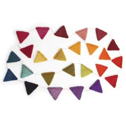 En Gry & Sif Felt Garland - Colorful Flags| Felt Christmas Tree Decorations