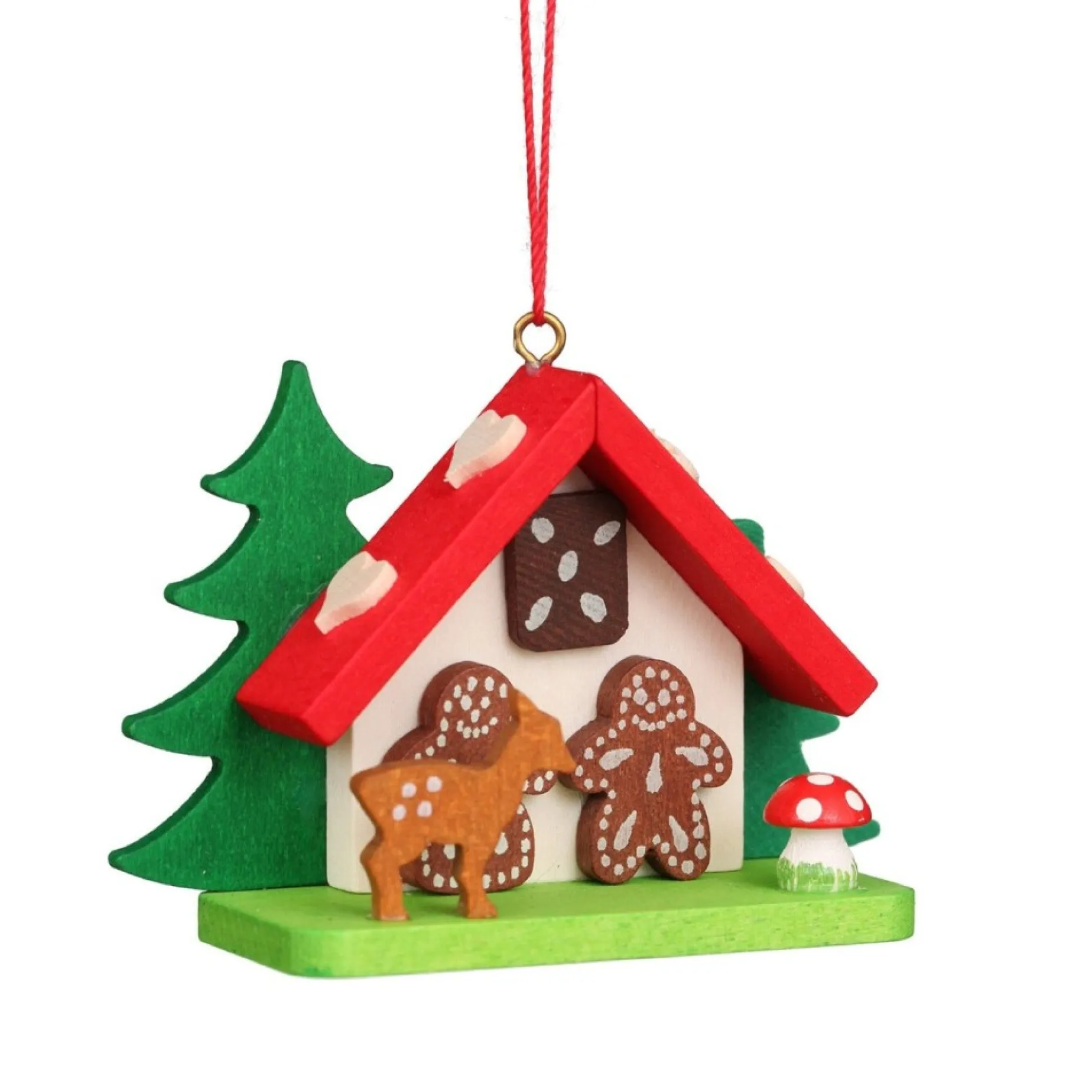 Christian Ulbricht Gingerbread House With Baby Deer - Christmas Tree Decoration| All Tree Decorations