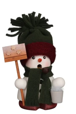 Christian Ulbricht Incense Burner - Mini - Snowman With Starry Shovel| Small Incense Burners