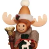 Christian Ulbricht Incense Burner - Premium - Hugo The Christmas Moose With Bell| Traditional Incense Burners