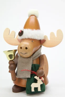 Christian Ulbricht Incense Burner - Premium - Hugo The Christmas Moose With Bell| Traditional Incense Burners