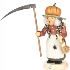 Erzgebirge Handarbeit Incense Burner - Premium - Witch With Sickle| All Incense Burners