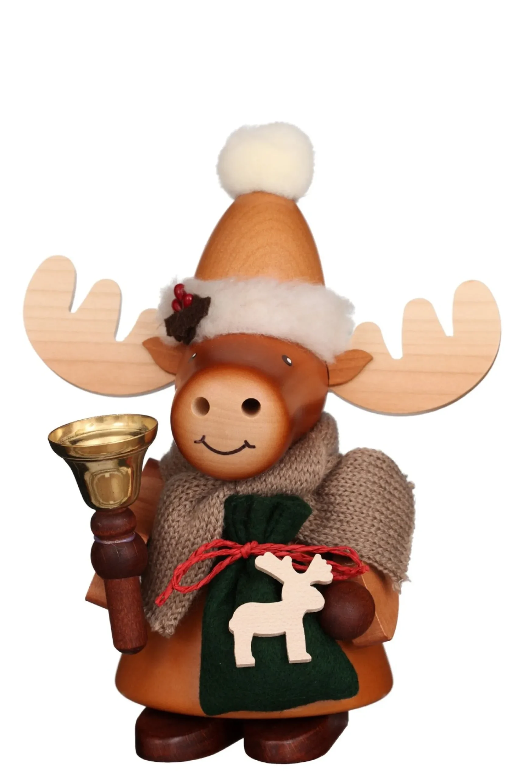 Christian Ulbricht Incense Burner - Premium - Hugo The Christmas Moose With Bell| All Incense Burners
