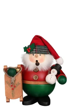 Christian Ulbricht Incense Burner - Premium - Santa In Tartan With Snowman| All Incense Burners