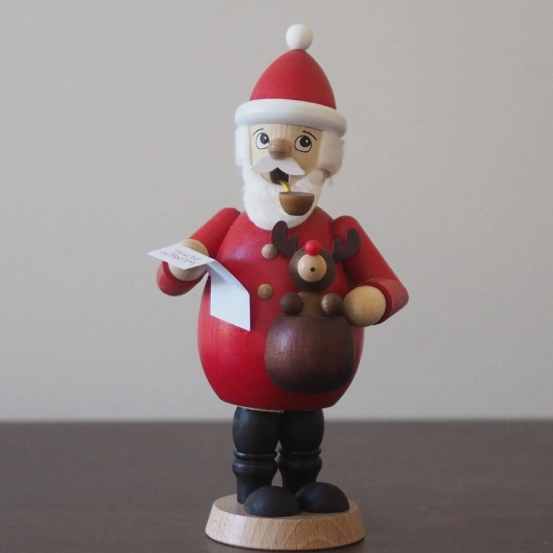 Paul Ullrich Incense Burner - Santa With Baby Rudolph And Christmas List| Traditional Incense Burners