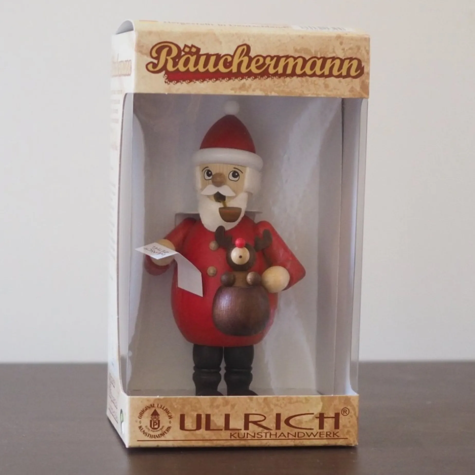 Paul Ullrich Incense Burner - Santa With Baby Rudolph And Christmas List| Traditional Incense Burners