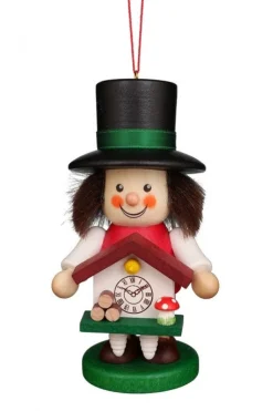 Christian Ulbricht Large Gnome Christmas Tree Decoration - Cuckoo Clock Maker (Colourful)| All Tree Decorations