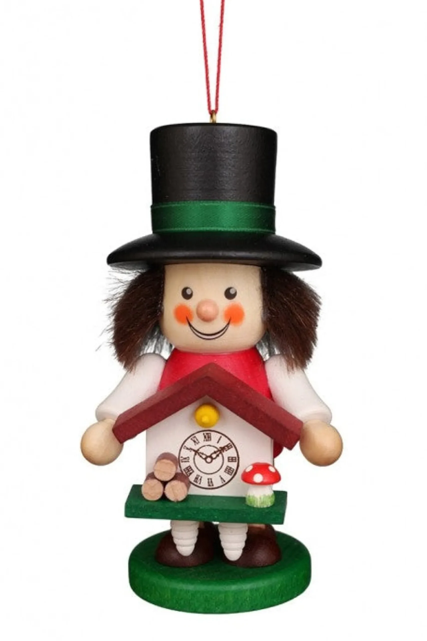 Christian Ulbricht Large Gnome Christmas Tree Decoration - Cuckoo Clock Maker (Colourful)| All Tree Decorations