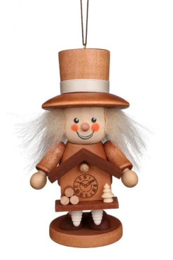 Christian Ulbricht Large Gnome Christmas Tree Decoration - Cuckoo Clock Maker (Natural)| All Tree Decorations