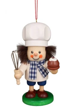 Christian Ulbricht Large Gnome Christmas Tree Decoration - Baker In Blue And White| All Tree Decorations