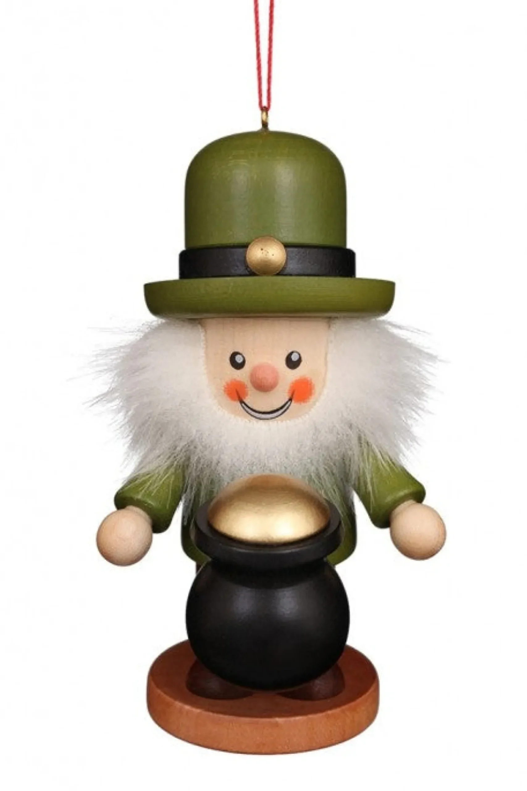 Christian Ulbricht Large Gnome Christmas Tree Decoration - Irish Leprechaun With Pot Of Gold| All Tree Decorations