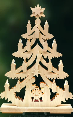 Ratags Lighted Arch (Schwibbogen) - Tree - Nativity And Shooting Star| Led Lighted Arches