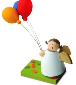 Gunter Reichel Little Angel Figurine - Guardian Angel With Balloon Trio| Guardian Angels