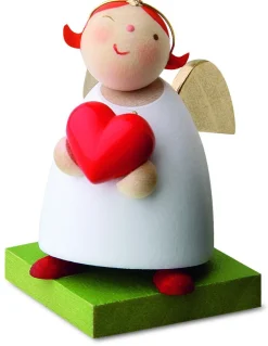 Gunter Reichel Little Angel Figurine - Guardian Angel With Love Heart| Guardian Angels