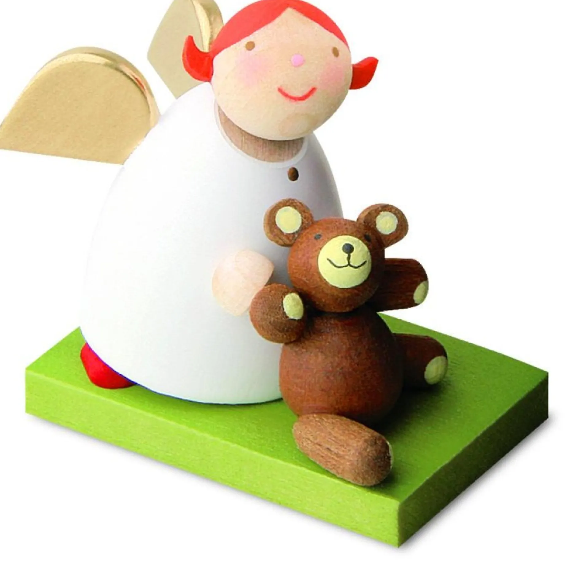 Gunter Reichel Little Angel Figurine - Guardian Angel With Teddy Bear| Guardian Angels