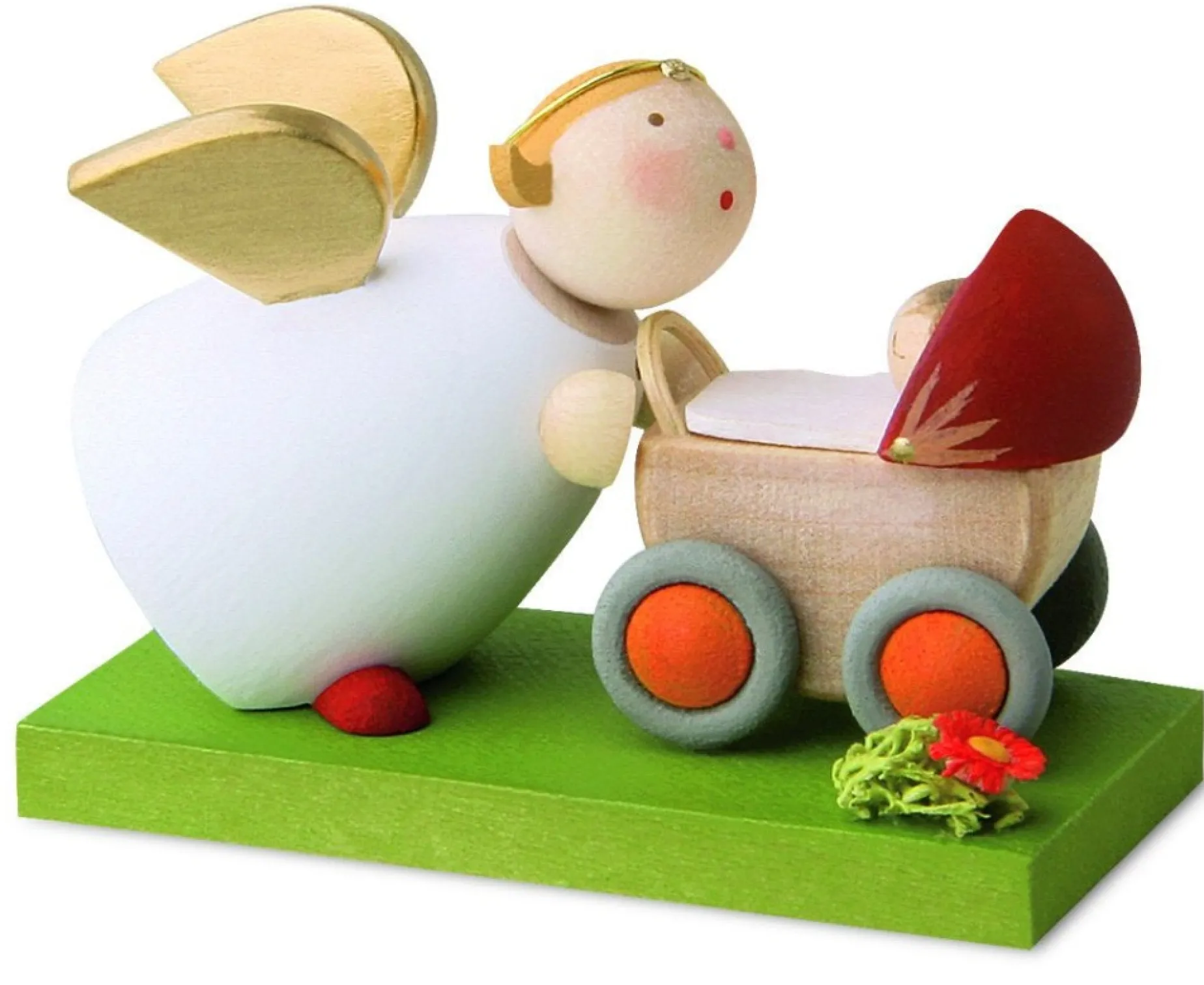 Gunter Reichel Little Angel Figurine - Guardian Angel With Baby Carriage| Guardian Angels