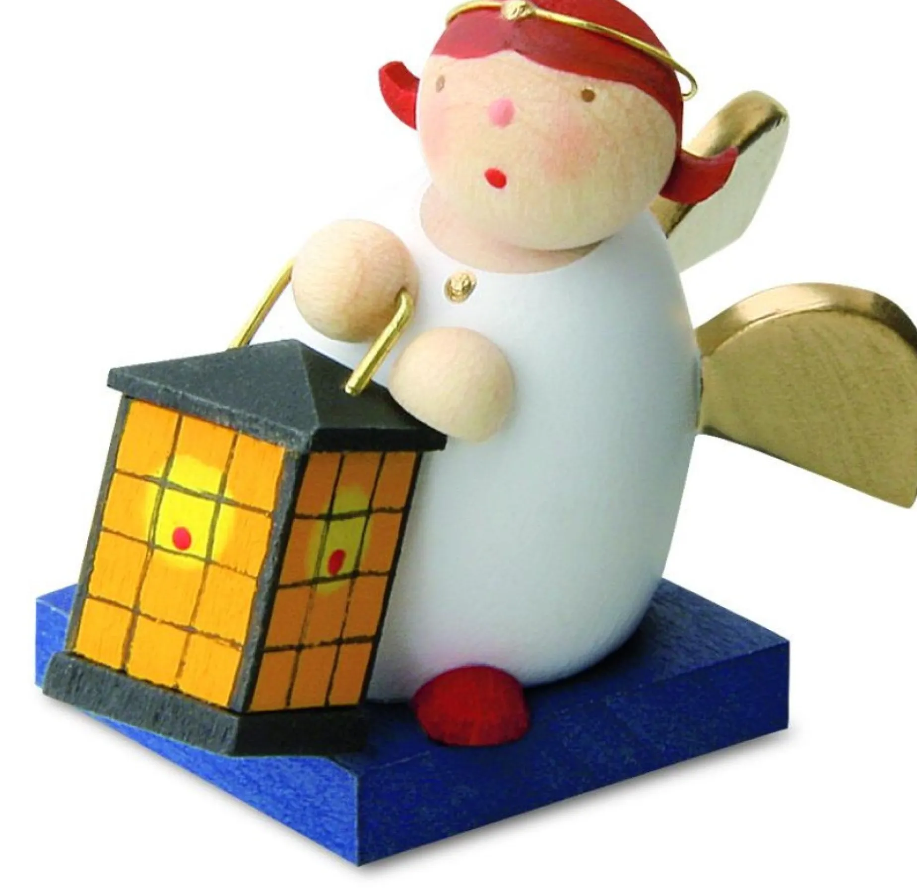 Gunter Reichel Little Angel Figurine - Guardian Angel With Lantern (Square)| Guardian Angels