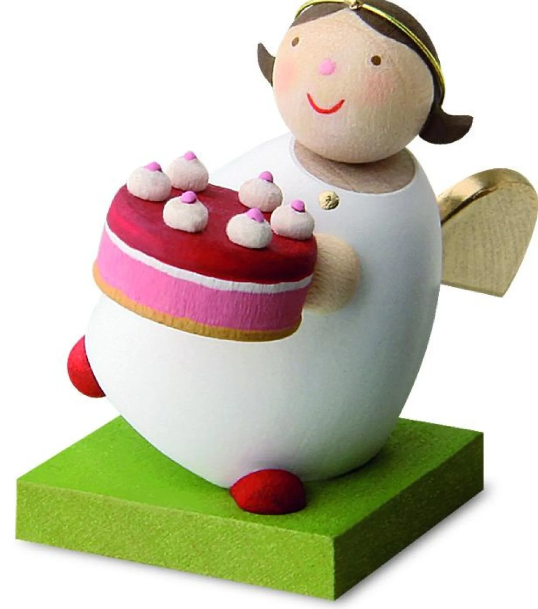 Gunter Reichel Little Angel Figurine - Guardian Angel With Cake| Guardian Angels
